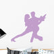 Purple Couple Dancing Tango Wall Decal