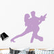 Purple Couple Dancing Tango Wall Decal