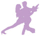 Purple Couple Dancing Tango Wall Decal