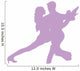 Purple Couple Dancing Tango Wall Decal