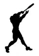 Baseball Silhouette Wall Decal