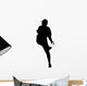 Pitcher Throwing Baseball Silhouette Wall Decal
