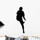 Pitcher Throwing Baseball Silhouette Wall Decal