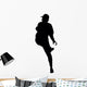 Pitcher Throwing Baseball Silhouette Wall Decal