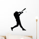 Batter Baseball Silhouette Wall Decal