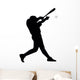 Batter Baseball Silhouette Wall Decal