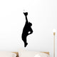 Fielder Catching Baseball Silhouette Wall Decal