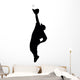Fielder Catching Baseball Silhouette Wall Decal