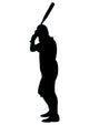 Baseball Silhouette Wall Decal
