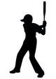 Baseball Silhouette Wall Decal
