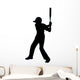 Baseball Silhouette Wall Decal
