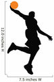 Dunking Basketball Player Silhouette Wall Decal