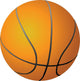 Orange Basketball Cut out Wall Decal