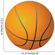 Orange Basketball Cut out Wall Decal