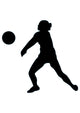 Volley Ball Silhouette Wall Decal