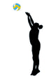 Female Volley Ball Wall Decal