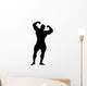 Flexing Body Builder Silhouette Wall Decal