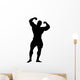Flexing Body Builder Silhouette Wall Decal