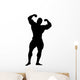 Flexing Body Builder Silhouette Wall Decal