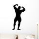 Flexing Body Builder Silhouette Wall Decal