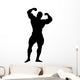 Flexing Body Builder Silhouette Wall Decal