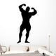 Flexing Body Builder Silhouette Wall Decal