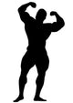 Flexing Body Builder Silhouette Wall Decal