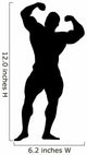 Flexing Body Builder Silhouette Wall Decal