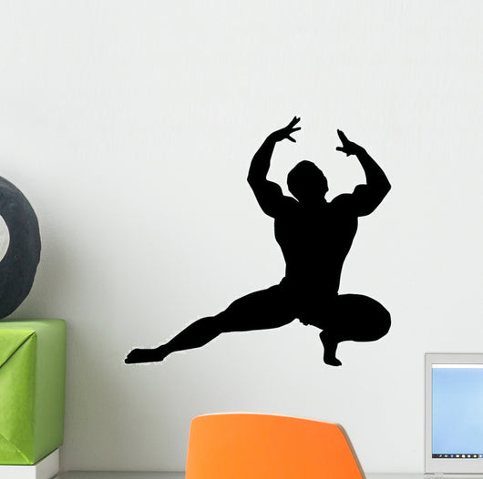 Posing Body Builder Wall Decal