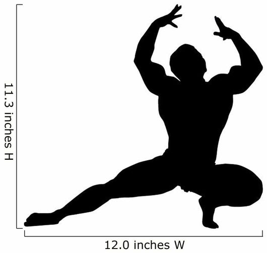 Posing Body Builder Wall Decal