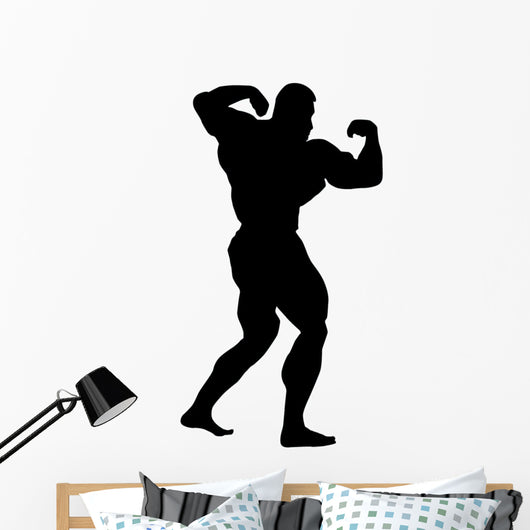 Muscular Body Builder Wall Decal
