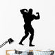 Muscular Body Builder Wall Decal