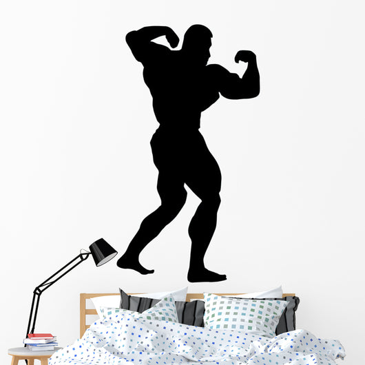 Muscular Body Builder Wall Decal