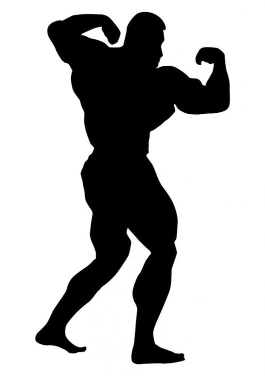 Muscular Body Builder Wall Decal