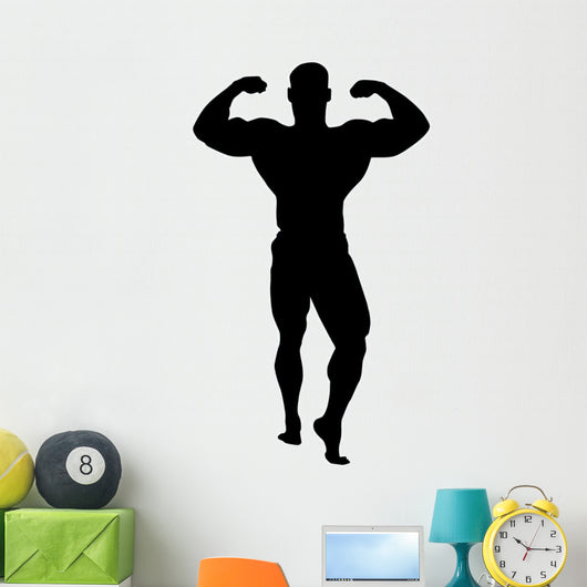 Guns Body Builder Silhouette Wall Decal