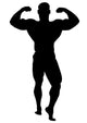 Guns Body Builder Silhouette Wall Decal