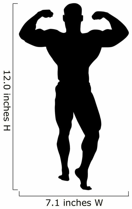 Guns Body Builder Silhouette Wall Decal