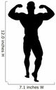 Guns Body Builder Silhouette Wall Decal