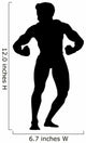 Flexing Body Builder Wall Decal