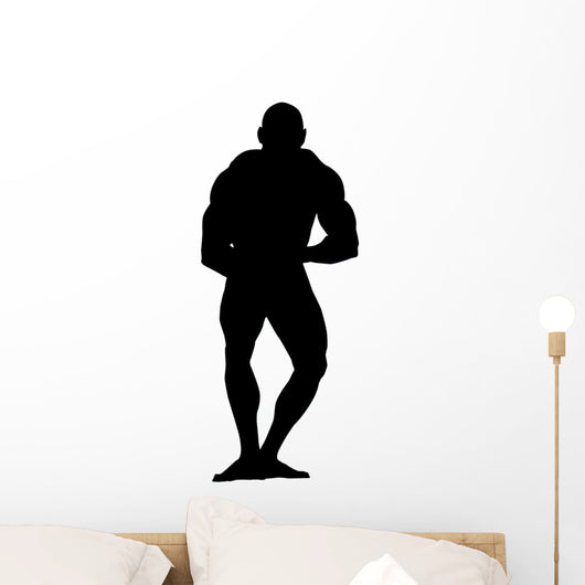 Muscular Bearlike Body Builder Wall Decal
