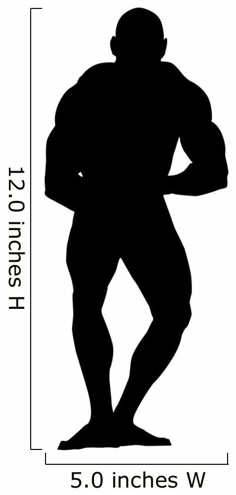 Muscular Bearlike Body Builder Wall Decal