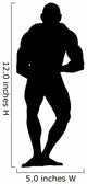 Muscular Bearlike Body Builder Wall Decal