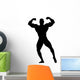 Muscular Body Builder Silhouette Wall Decal