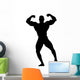 Muscular Body Builder Silhouette Wall Decal