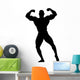 Muscular Body Builder Silhouette Wall Decal