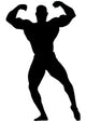 Muscular Body Builder Silhouette Wall Decal