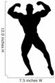 Muscular Body Builder Silhouette Wall Decal