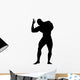 Dramatic Body Builder Silhouette Wall Decal