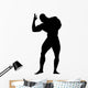 Dramatic Body Builder Silhouette Wall Decal