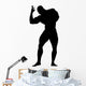 Dramatic Body Builder Silhouette Wall Decal